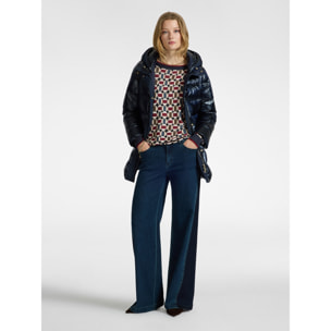 Elena Mirò - Chaqueta de plumas con capucha - Azul