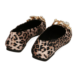 Ballerine leopard in raso