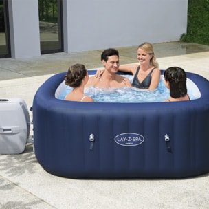 Bestway Spa gonflable carré Lay-Z-Spa Hawaii AirJet 4-6 personnes