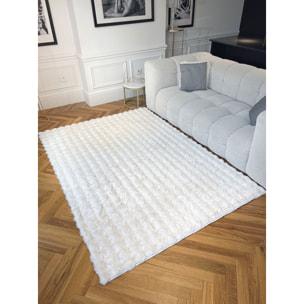 BUBBLE - Tapis doux blanc