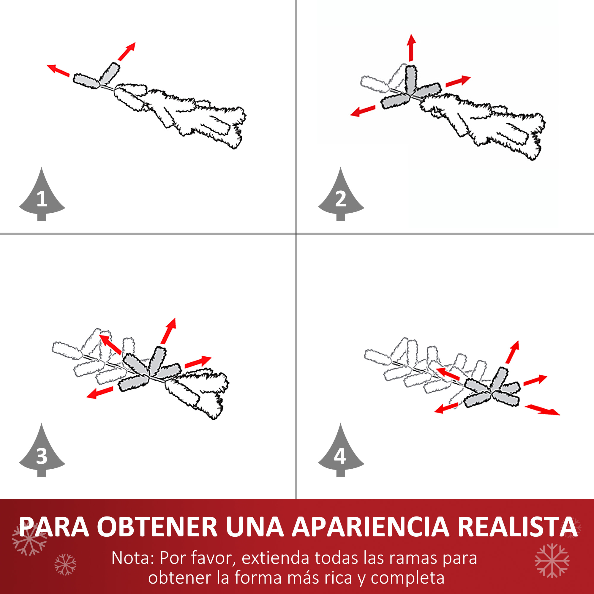 árbol de Navidad 150 cm Incluye Decoración Artificial Verde y Blanco