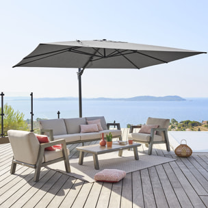 Parasol déporté "Suenyo" Sunbrella® blé 4x3m