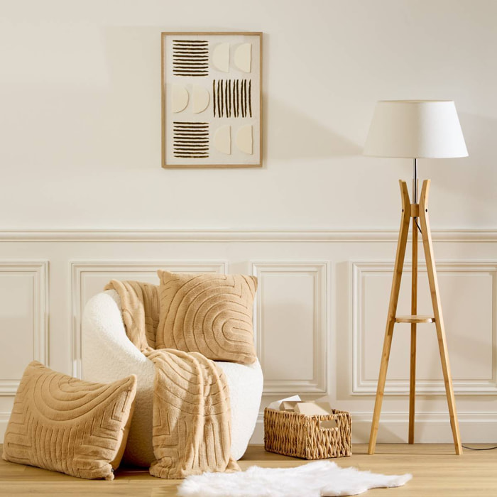 Plaid Arka 180x230cm effet fausse fourrure beige