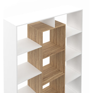 Etagère bibliothèque Paulette bois et blanc