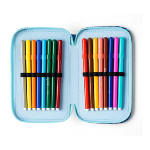 beSmart - ASTUCCIO TRIPLO 18+18 GIOTTO ABSTRACT BLU