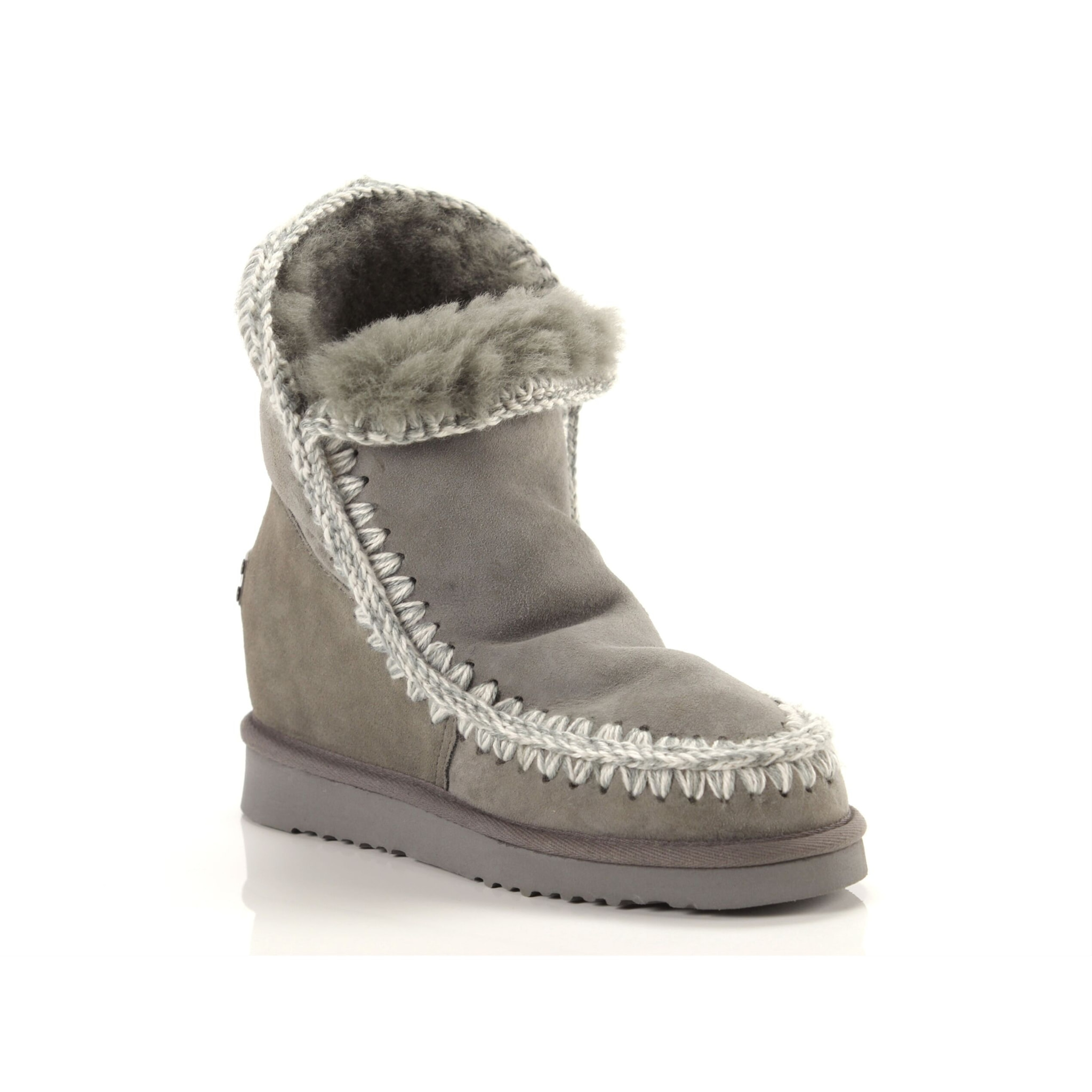 Boots Mou Eskimo Inner Wedge Short New Grey Grigio