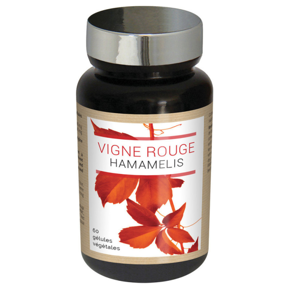 NUTRIEXPERT - Vigne Rouge Hamamélis - Contribue à une Circulation Sanguine Normale - Favorise la Sensation de Jambes Légères - Favorise le Confort Circulatoire - Vegan - 60 gélules