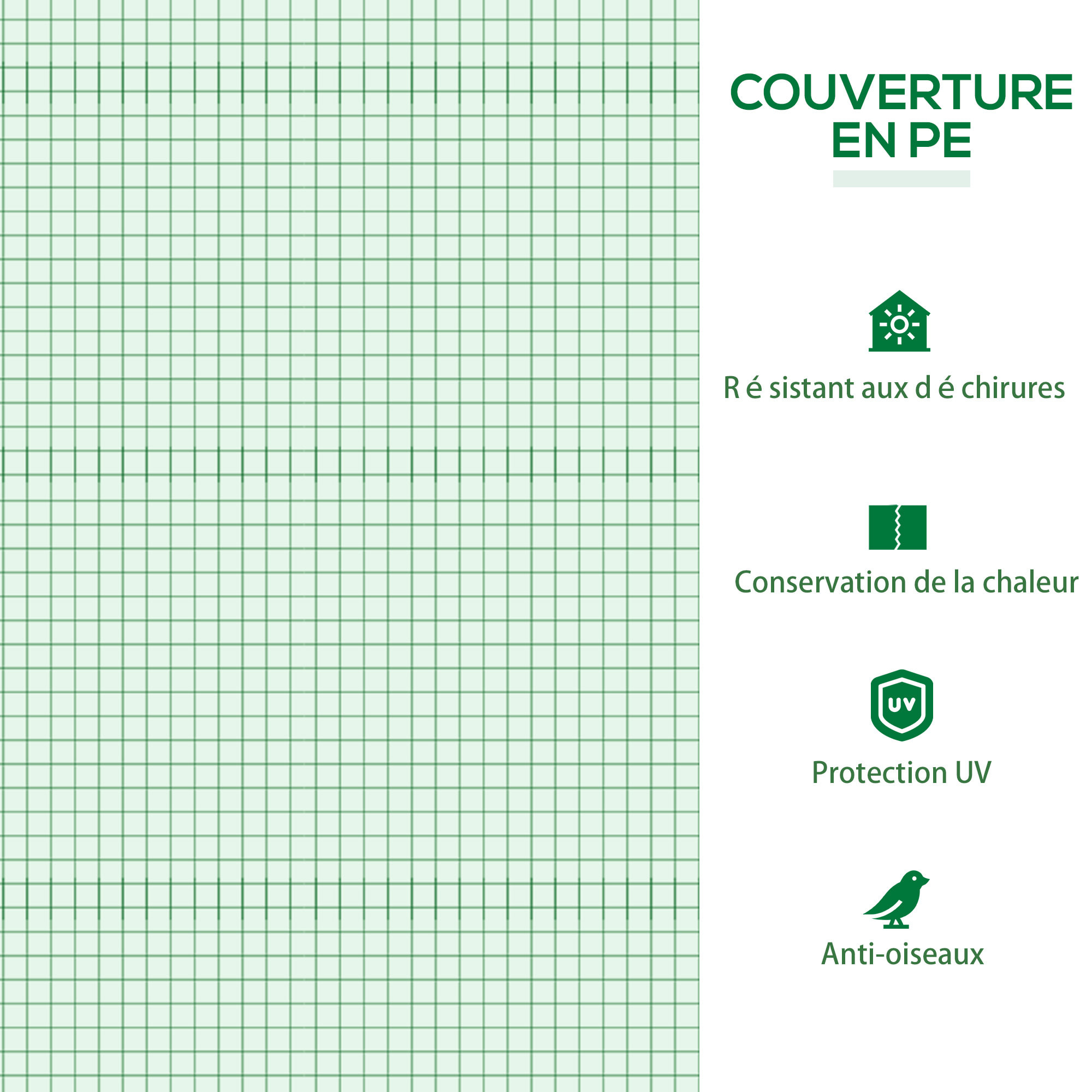 Mini serre de jardin serre à tomates 120 x 60 x 60 cm 2 fenêtres zippées enroulables acier thermolaqué PE haute densité vert