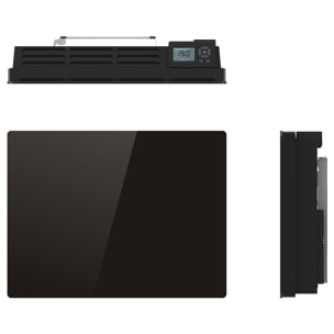 Radiateur électrique céramique GLASS noir 2000W