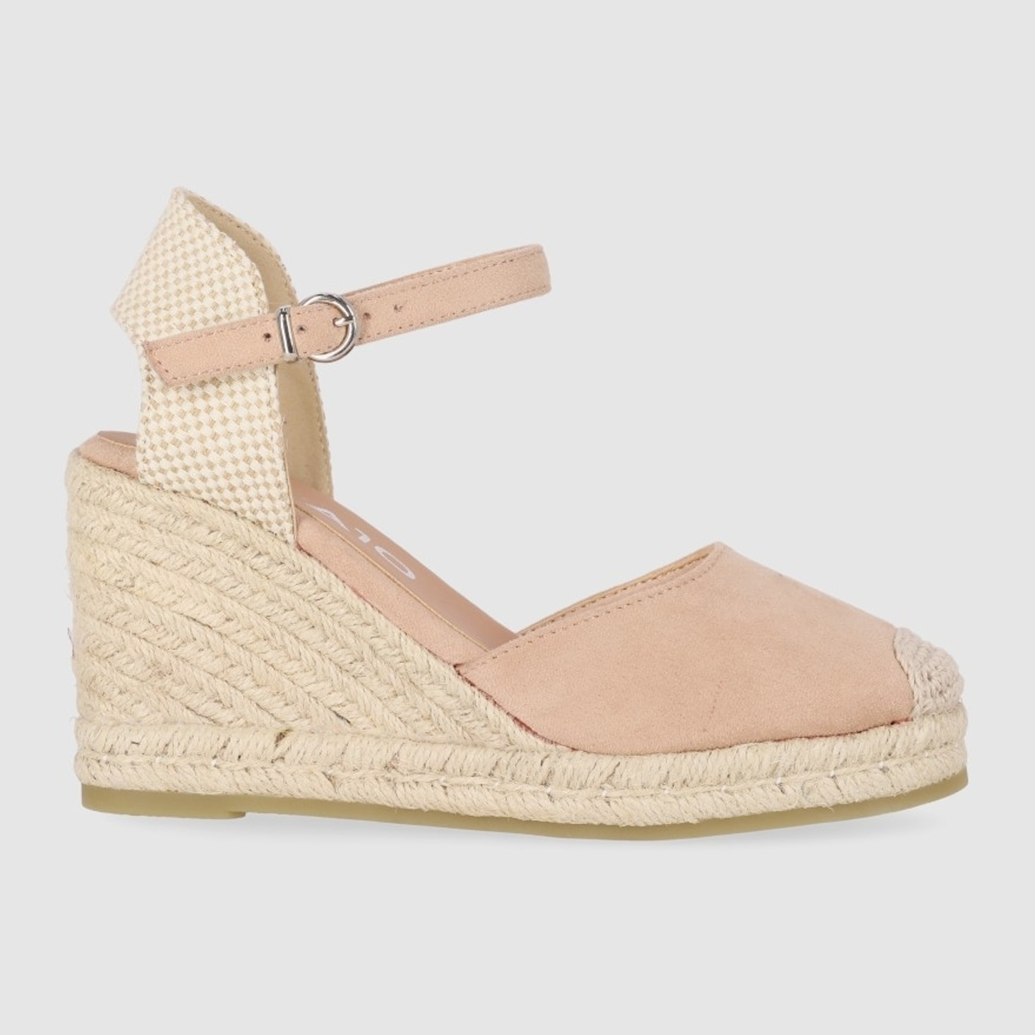 Sandalias de Tejido - Nude - Tacón: 8 cm