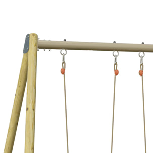 Balançoire double Techwood Harmonie DOUBLO 2 - Aléo by Trigano