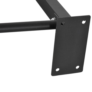 Barre de traction murale - barre de Fitness fixation murale - 3 prises possibles - charge max. 120 Kg acier noir rouge