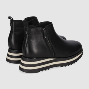Botines de Piel - Negro - Tacón: 5 cm