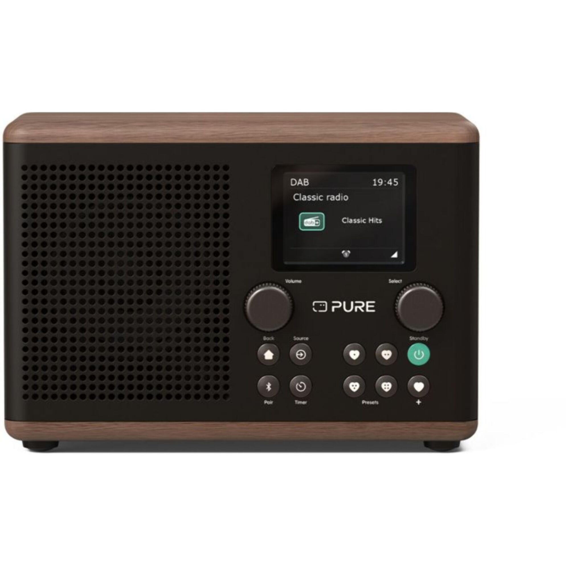 Radio DAB PURE Classic H4 Coffee Black/Walnut
