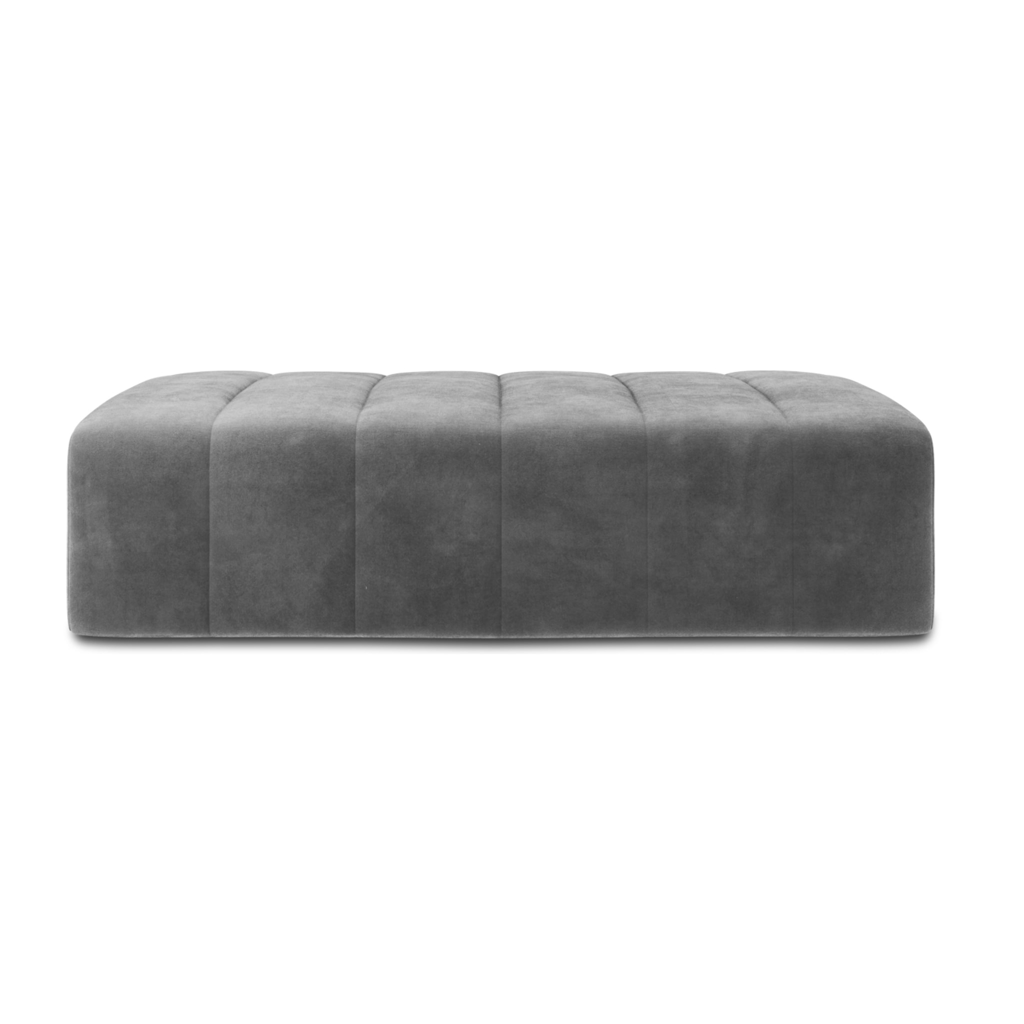 Pouf "Marcel" en velours gris