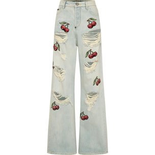 PHILIPP PLEIN Jeans Skater fit CHERRIES