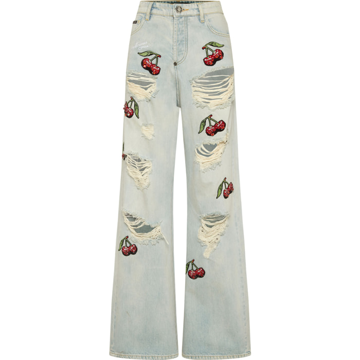 PHILIPP PLEIN Jeans Skater fit CHERRIES