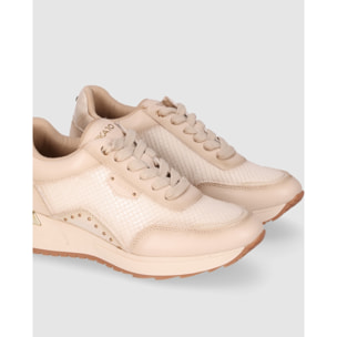 Deportivos - Beig - Tacón: Bajo