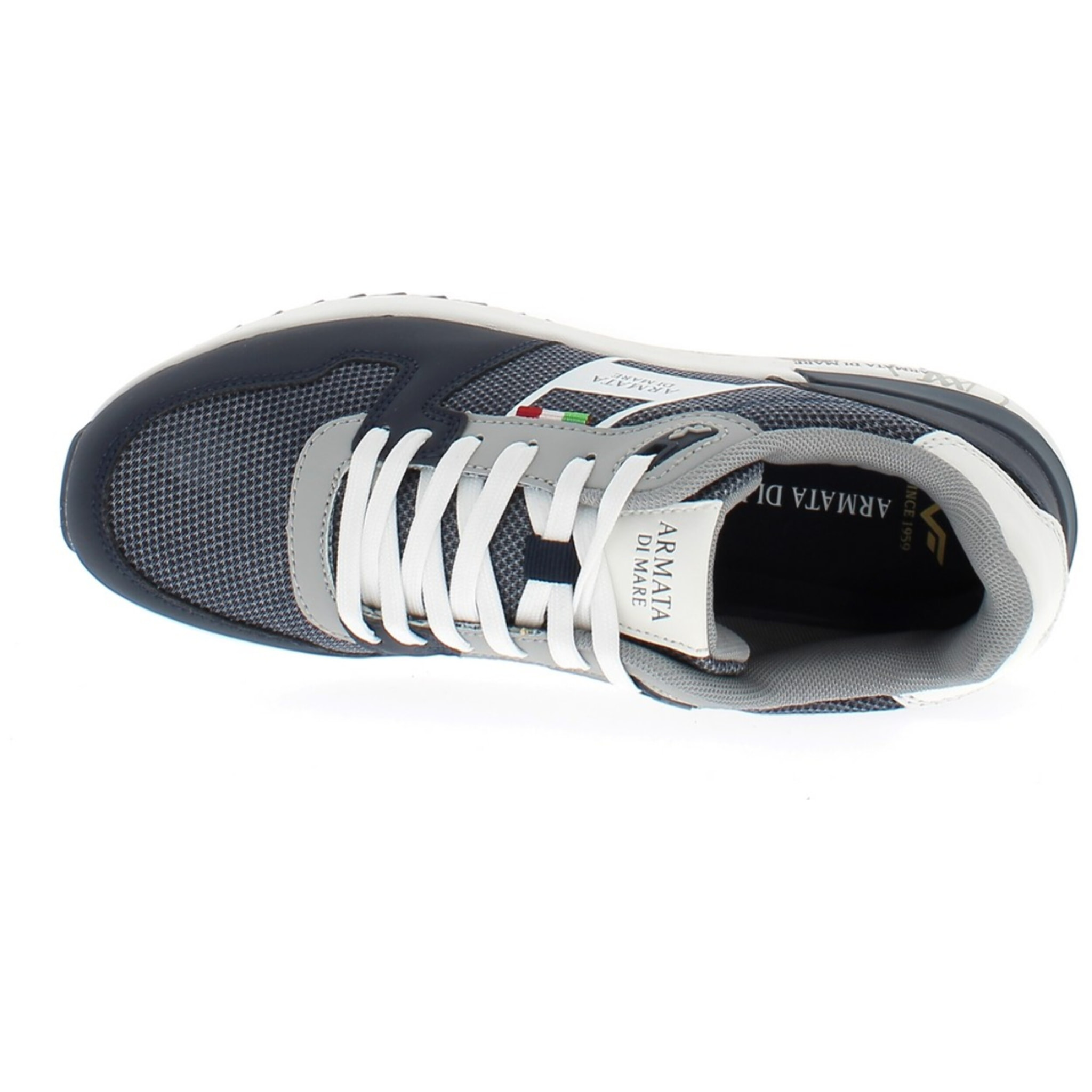 Armata di Mare Scarpe Uomo Sneakers Vintage Running con Soletta Rimovibile in Memory Foam AMU S25N717 Navy Light Grey