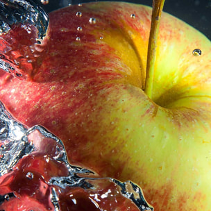 Tableau pommes et gouttes d'eau Tableau plexiglas