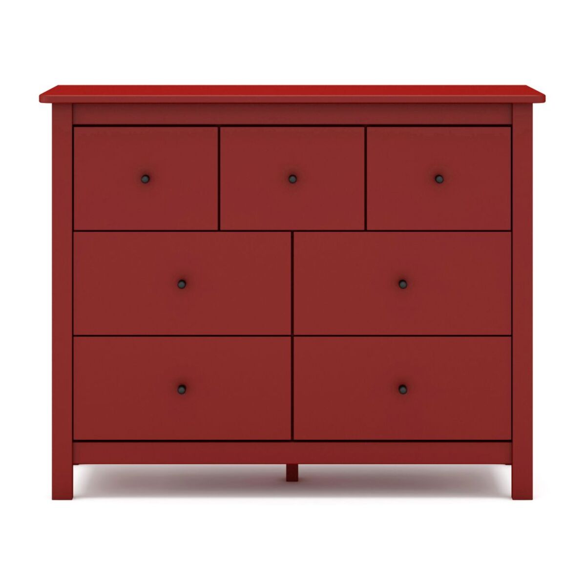 Cómoda Sail 7 cajones Crimson Red