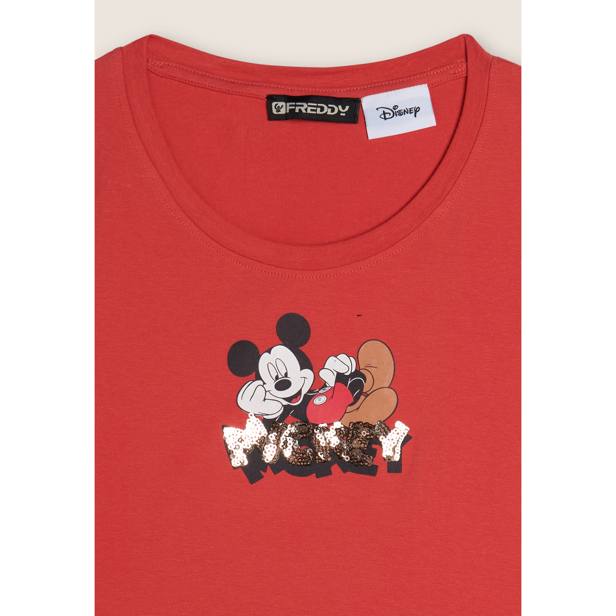 T-shirt cropped slim fit Mickey Mouse