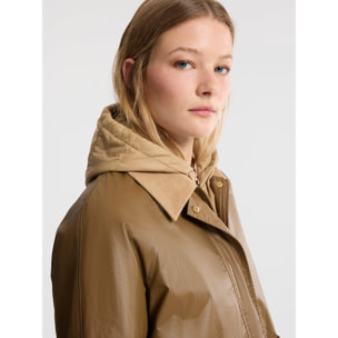 Elena Mirò - Parka de capas de algodón - Beige