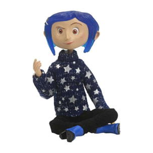 Coraline Action Figure Pvc Coraline Felpa a Stelle 17 Cm Neca