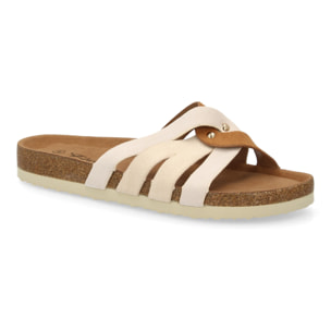 Sandalia plana mujer cómoda, diseño de tiras