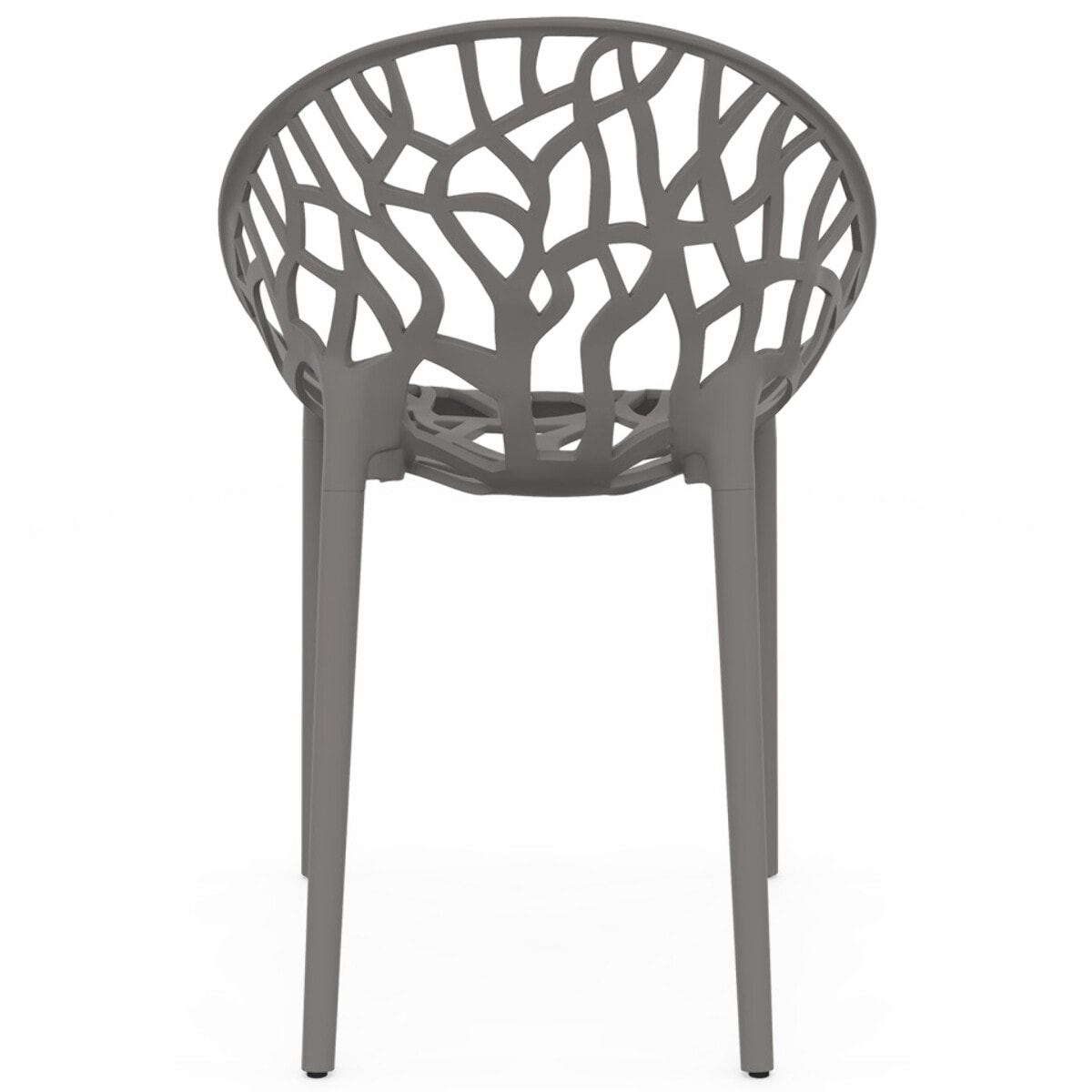 Chaises de jardin empilables Mira grises - lot de 4