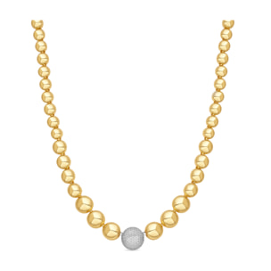Collar de Circonita Brillante acabado en oro amarillo de 18k