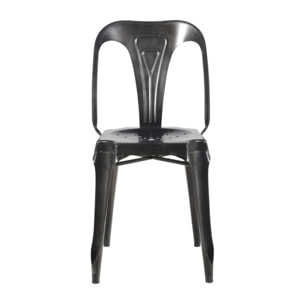 Chaise industrielle vintage en métal empilable – STEAL