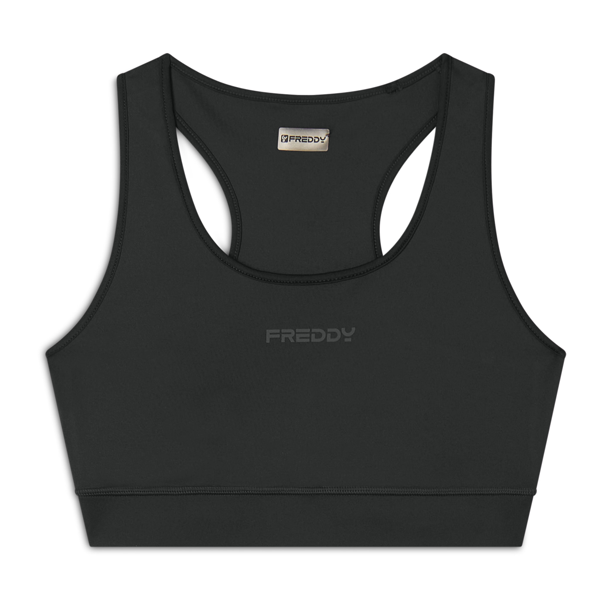 Reggiseno sportivo supporto medio con logo glitter