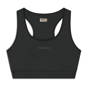 Reggiseno sportivo supporto medio con logo glitter