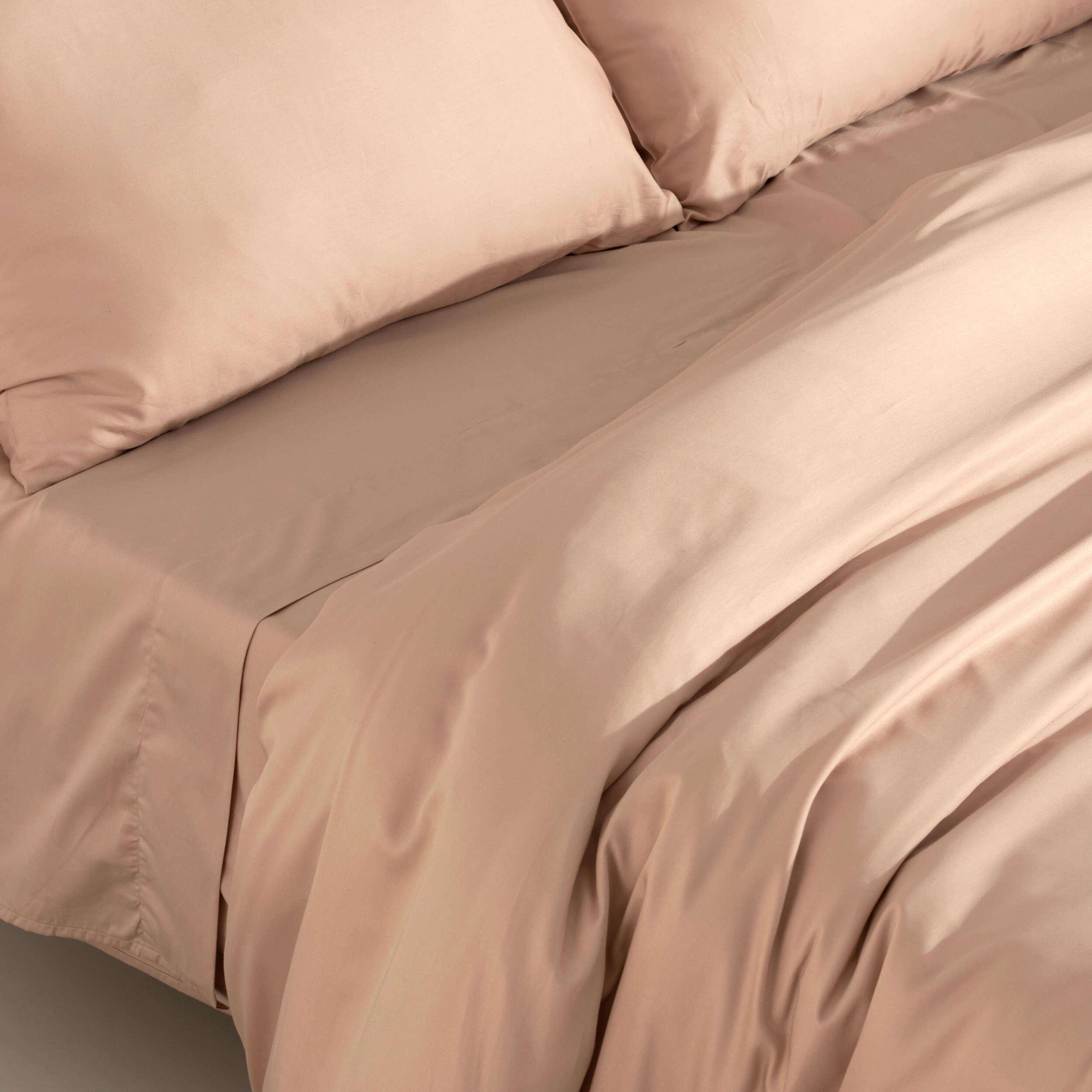 Housse de couette en satin 157 fils Pink