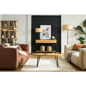 Table basse ovale bois manguier massif  L100 cm VIBES