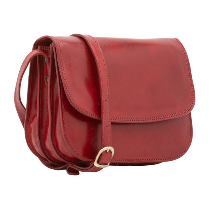 Borsa a tracolla da donna - Modello False - Vera pelle - 27.0 x 20.0 x 12.0 cm