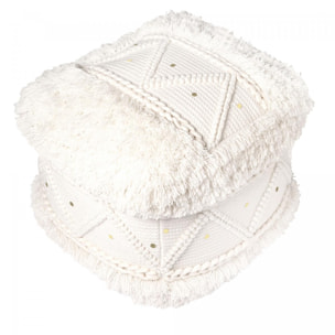 Tabouret semi artisanal en laine PAPA