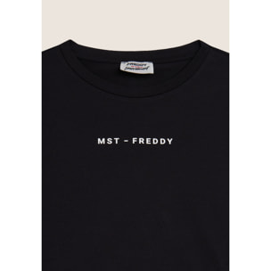 T-shirt manica corta cropped con stampe MST FREDDY
