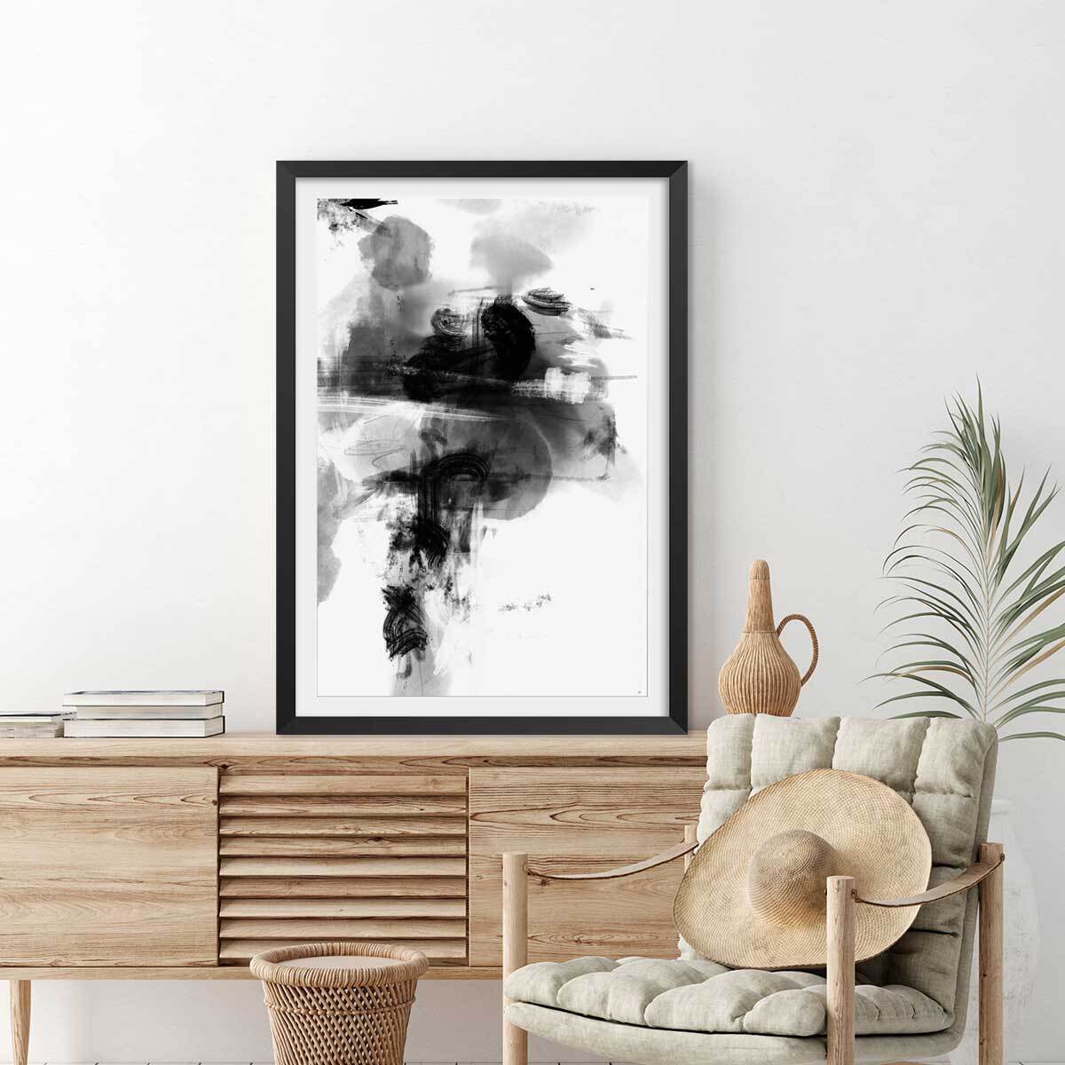 Affiche Wild play Affiche + cadre en bois - Noir