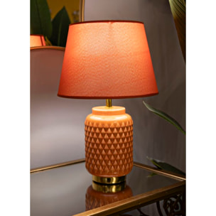LAMPADA DA TAVOLO SQUARE ARANCIONE CM Ø 28X44