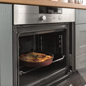 MasterPRO Share & Play Batería de cocina apilable de 10Pcs, Color Rojo, Mango extraíble, Aluminio fundido, Revestimiento cerámico, Control térmico