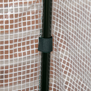 Jardinière surélevée serre bâche amovible bois sapin gris