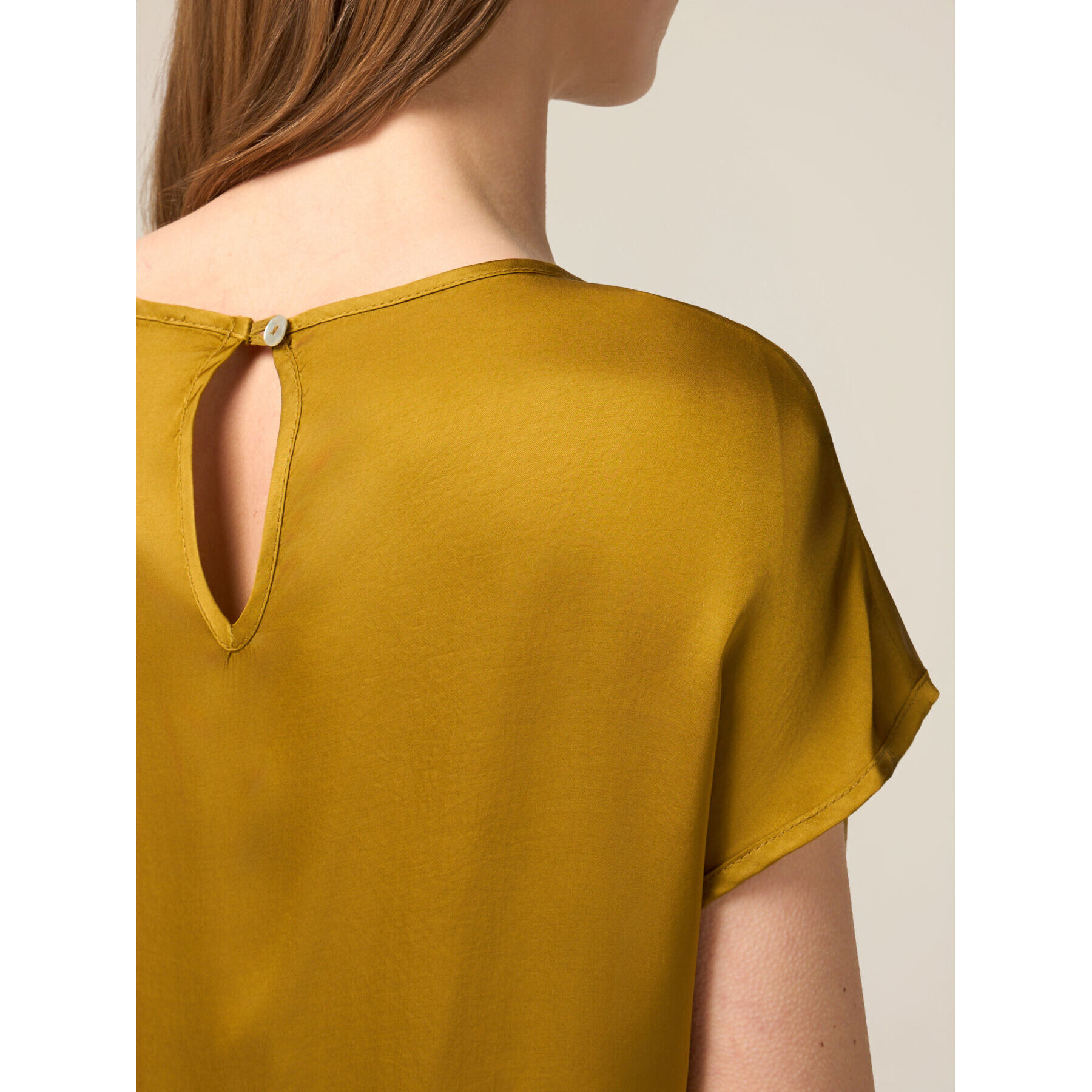 Oltre - Blusa de satén de viscosa - Verde