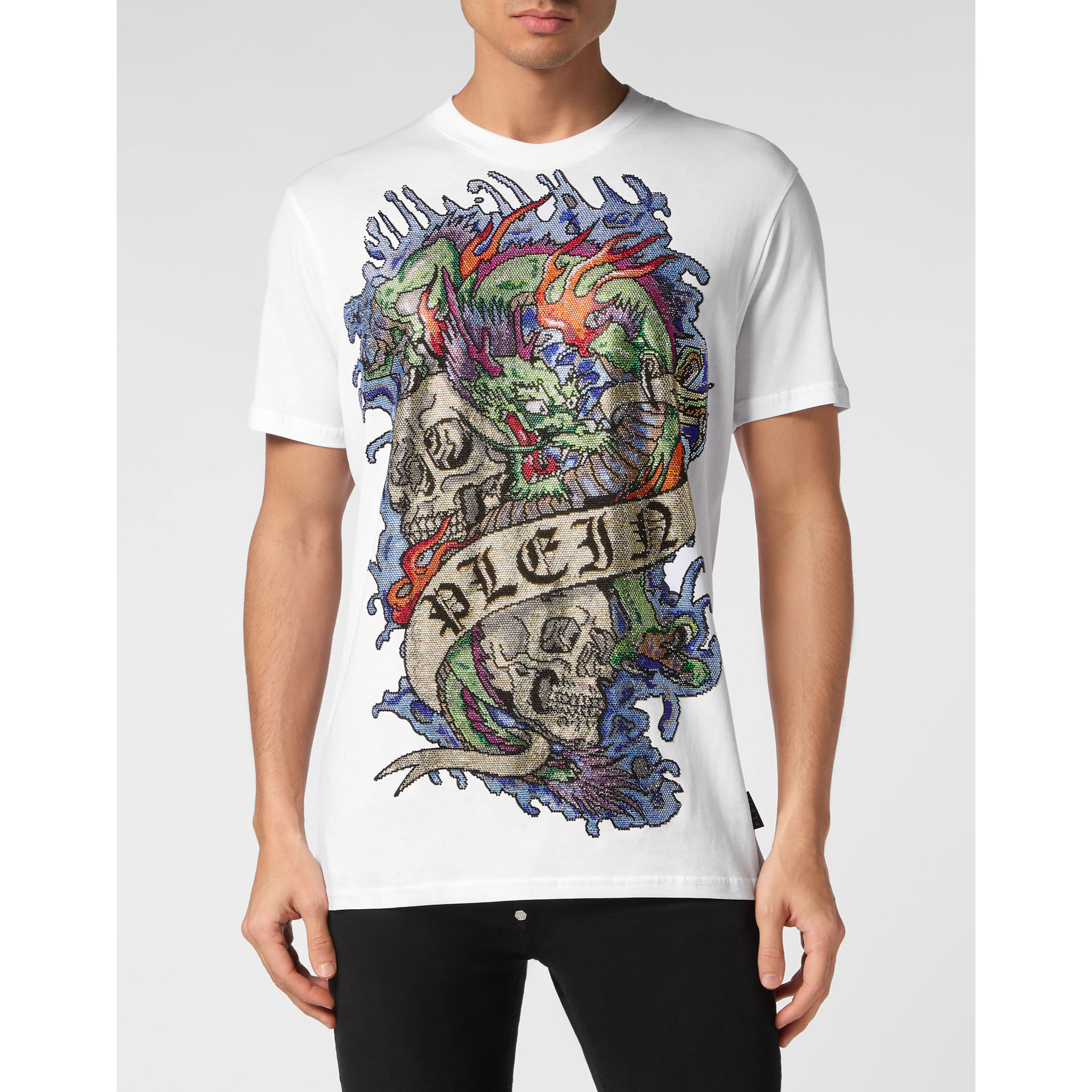 PHILIPP PLEIN T-Shirt Round Neck TATTOO