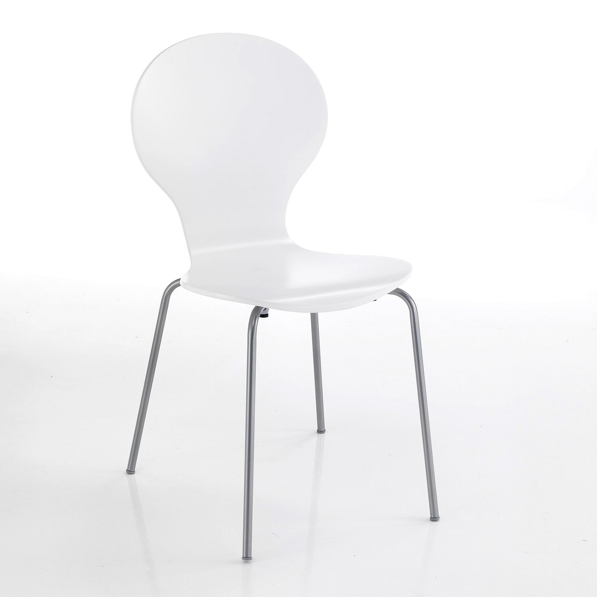 Tomasucci Lot de 4 CHAISES BALDI BLANC