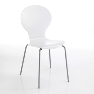 Tomasucci Lot de 4 CHAISES BALDI BLANC