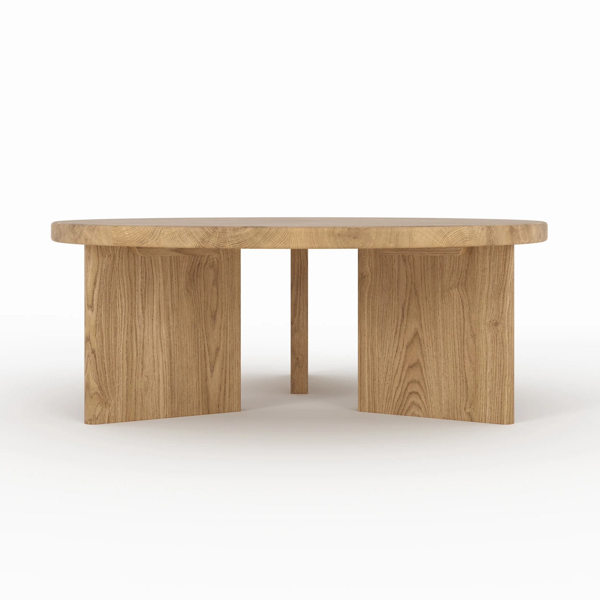 Table basse ronde en bois massif de mindi - Galia
