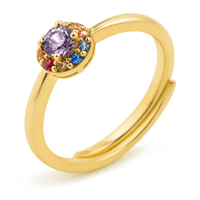 Anillo Aldra acabado oro amarillo 18k