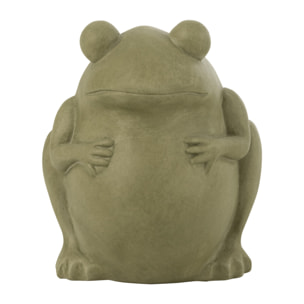 J-Line cache-pot Frog - céramique - vert - large - Ø 21 cm